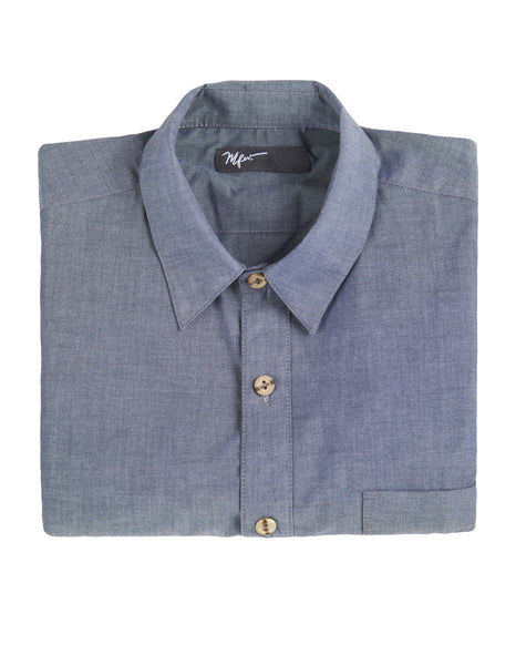 Slim Button Down - Dark Chambray