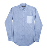 Slim Button Down - Blue Dobby