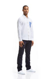 Slim Button Down - White Chambray