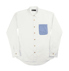 Slim Button Down - White Chambray